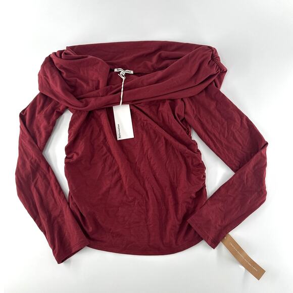 Reformation Florentina off shoulder long sleeve top - Picture 3 of 9